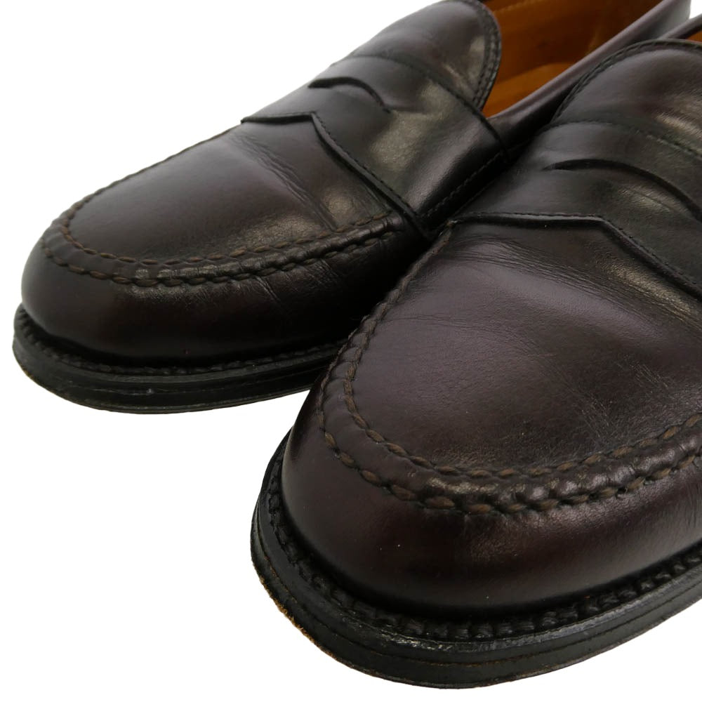 ALDEN オールデン 984 USA製 カーフレザー コイン ローファー ペニー ローファー ダークブラウン系 6.5【中古】