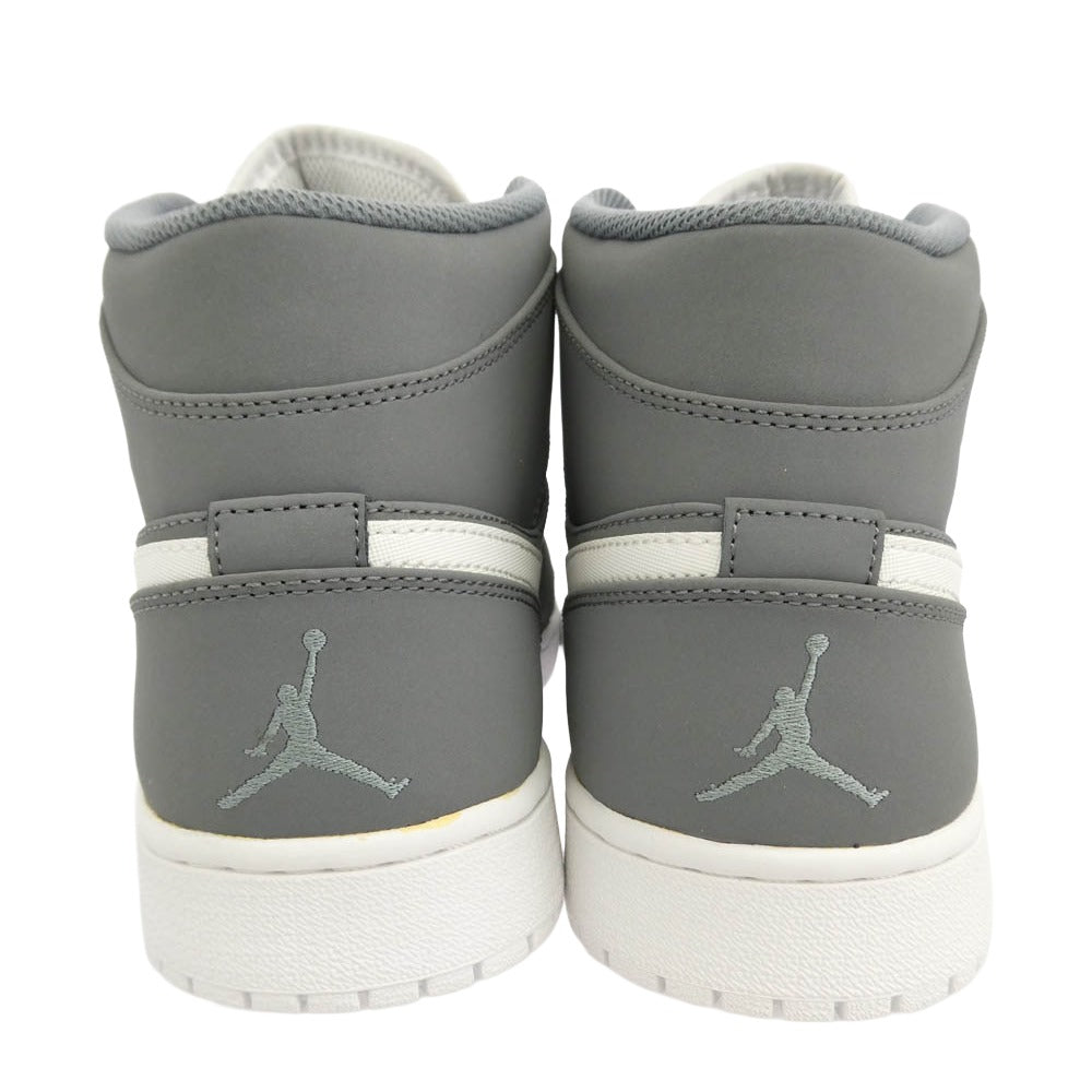 NIKE ナイキ 554724-036 Air Jordan 1 Mid Cool Grey エアジョーダン1 ミッド クール グレー スニーカー グレー系 ホワイト系 30cm【極上美品】【中古】