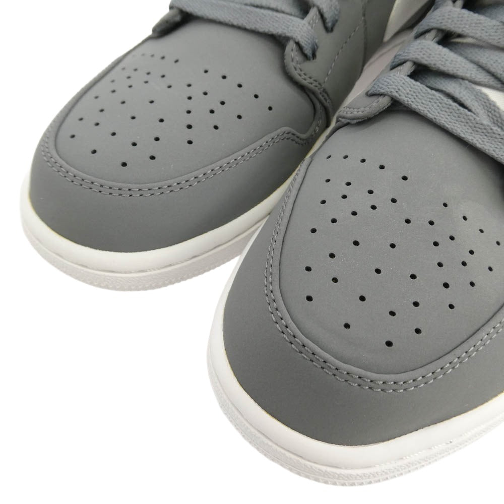 NIKE ナイキ 554724-036 Air Jordan 1 Mid Cool Grey エアジョーダン1 ミッド クール グレー スニーカー グレー系 ホワイト系 30cm【極上美品】【中古】