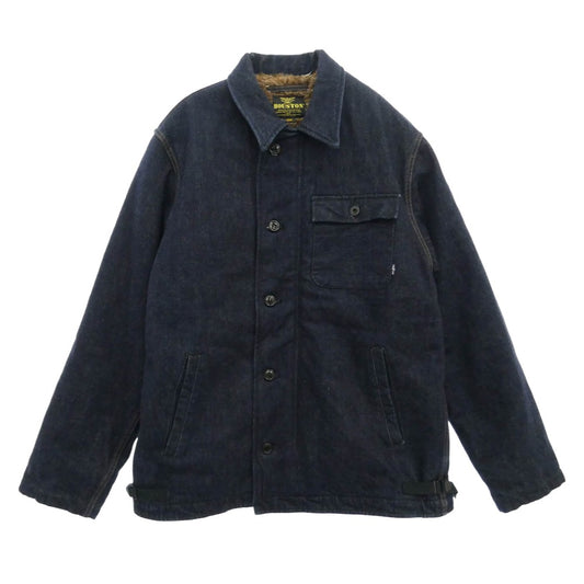 Denime ドゥニーム HOUSTON ヒューストン 50806 × HOUSTON ヒューストン A2 デニム デッキ ジャケット ダークネイビー系 42R【中古】