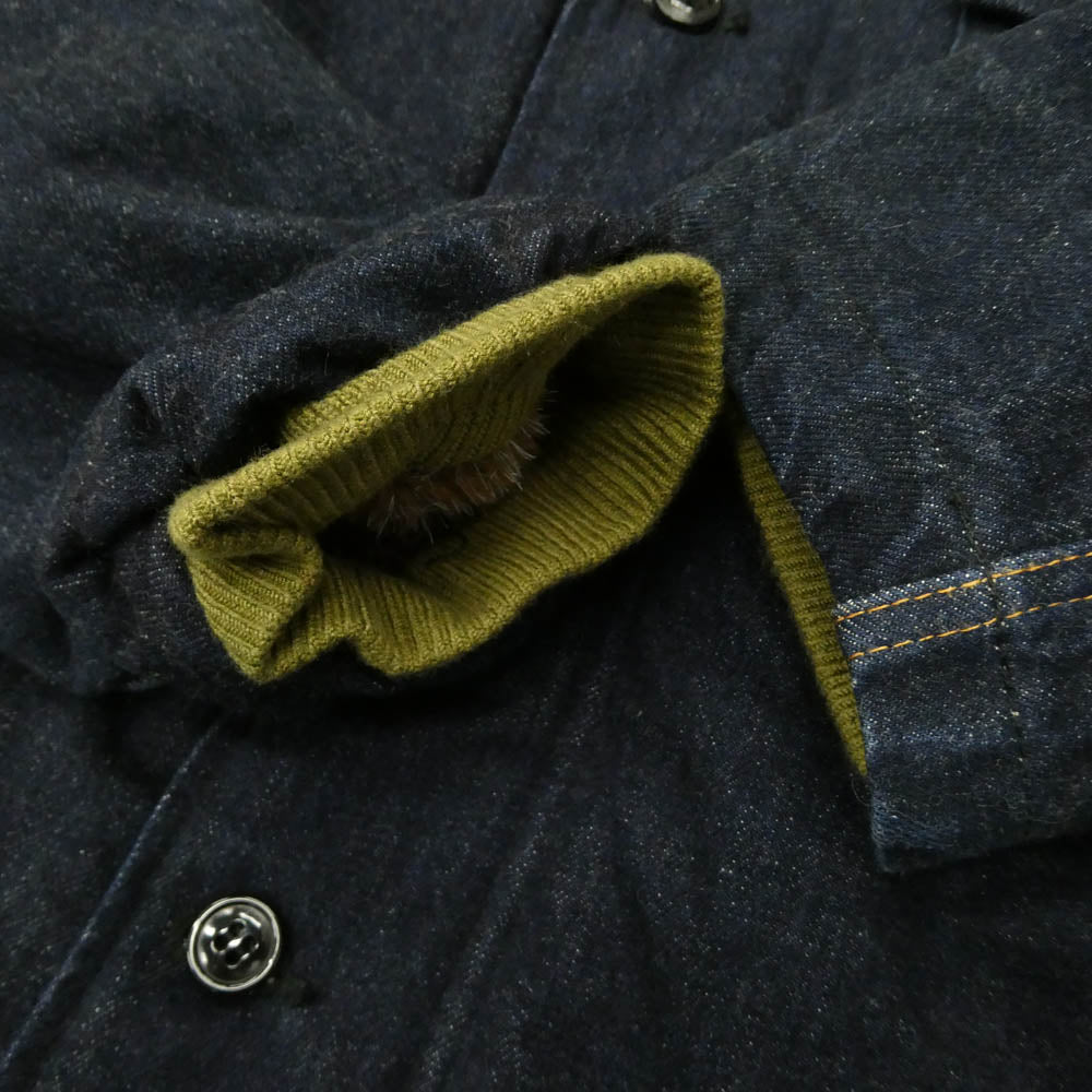 Denime ドゥニーム HOUSTON ヒューストン 50806 × HOUSTON ヒューストン A2 デニム デッキ ジャケット ダークネイビー系 42R【中古】