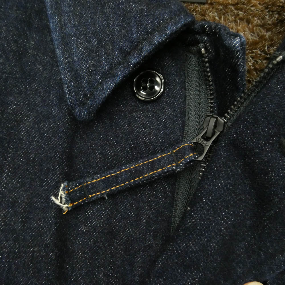 Denime ドゥニーム HOUSTON ヒューストン 50806 × HOUSTON ヒューストン A2 デニム デッキ ジャケット ダークネイビー系 42R【中古】