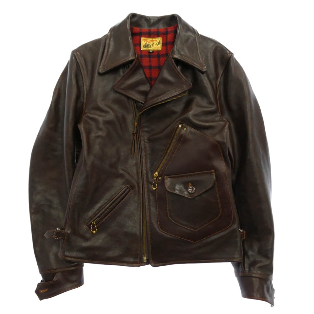 THE FEW ザフュー HURRICANE ハリケーン レザー ジャケット ブラウン系 42【美品】【中古】