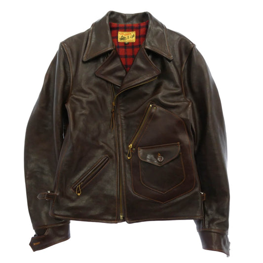 THE FEW ザフュー HURRICANE ハリケーン レザー ジャケット ブラウン系 42【美品】【中古】