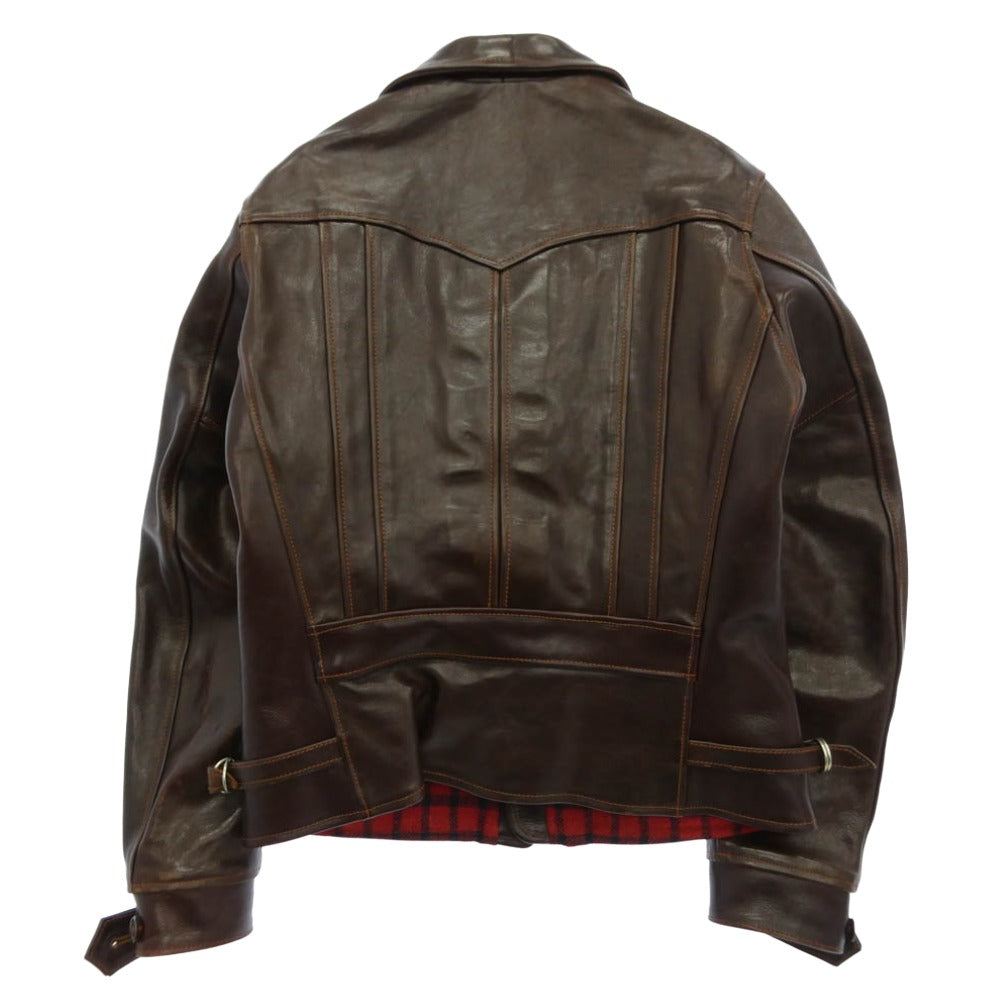 THE FEW ザフュー HURRICANE ハリケーン レザー ジャケット ブラウン系 42【美品】【中古】