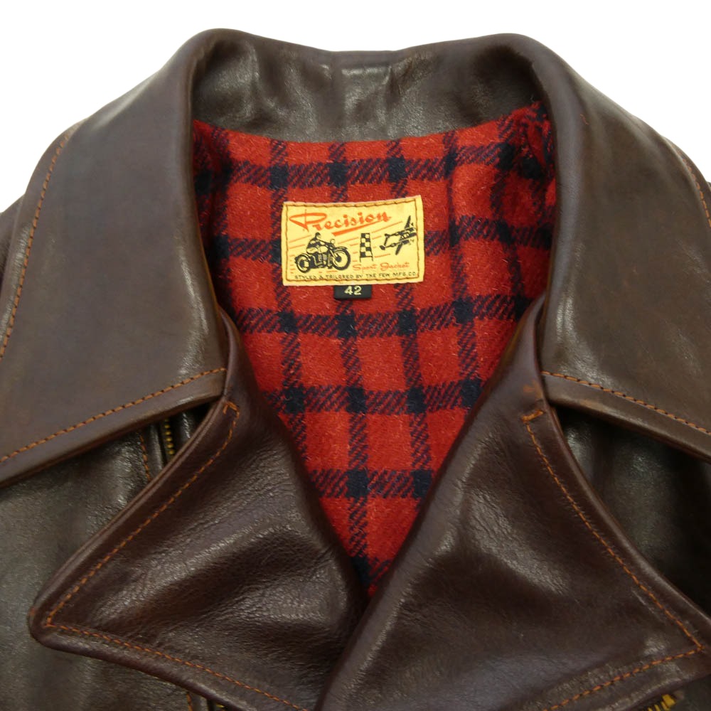 THE FEW ザフュー HURRICANE ハリケーン レザー ジャケット ブラウン系 42【美品】【中古】