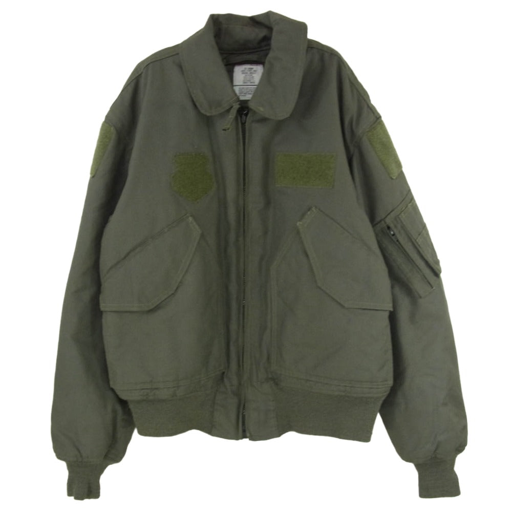 米軍 CWU-45P VALLEY APPAREL製 フライト ジャケット ミリタリージャケット ミリタリージャケット カーキ系 M【中古】