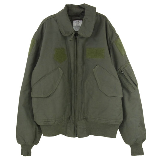 米軍 CWU-45P VALLEY APPAREL製 フライト ジャケット ミリタリージャケット ミリタリージャケット カーキ系 M【中古】