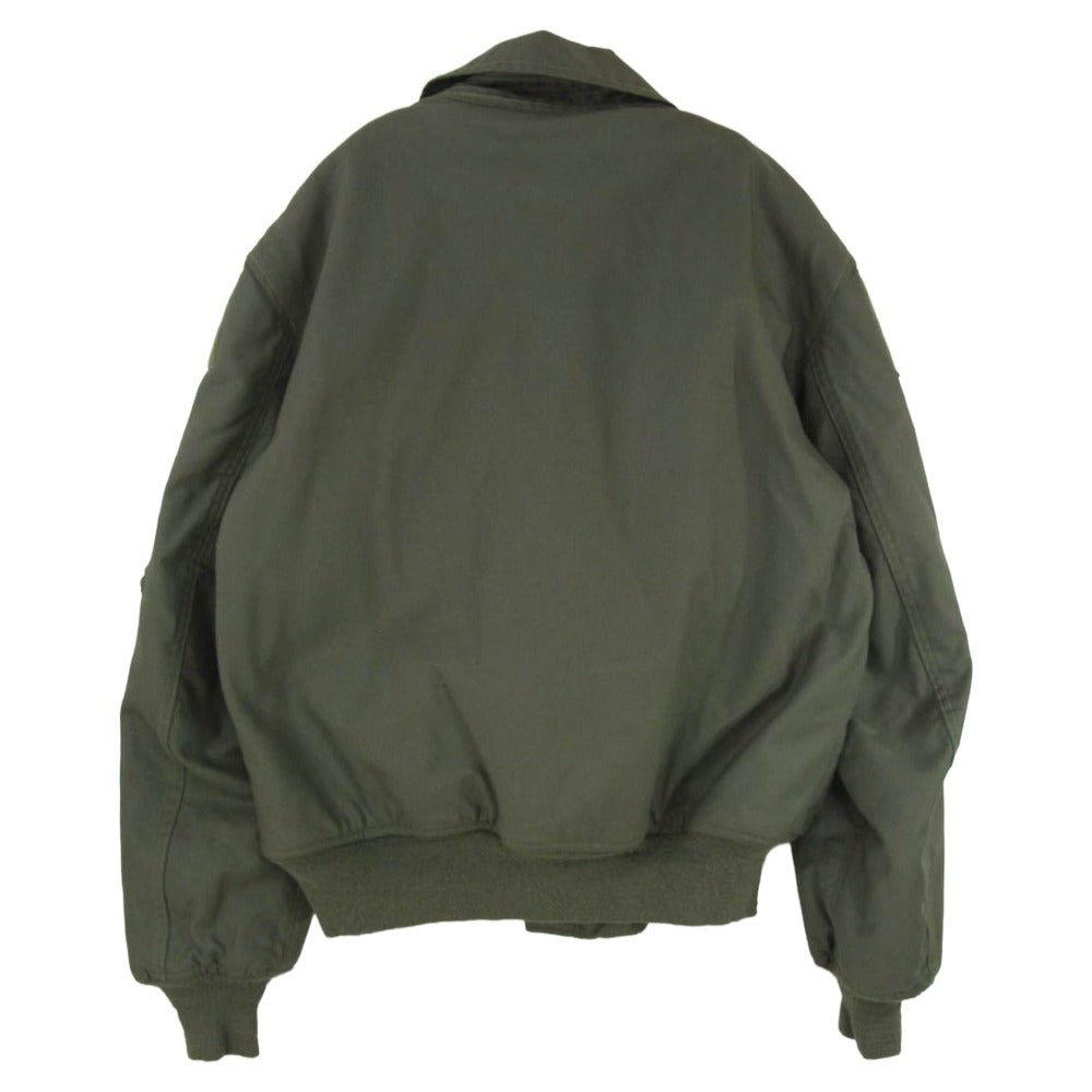 米軍 CWU-45P VALLEY APPAREL製 フライト ジャケット ミリタリージャケット ミリタリージャケット カーキ系 M【中古】