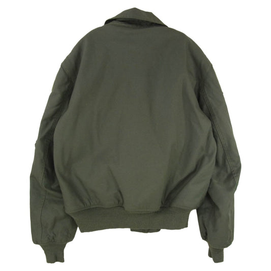 米軍 CWU-45P VALLEY APPAREL製 フライト ジャケット ミリタリージャケット ミリタリージャケット カーキ系 M【中古】