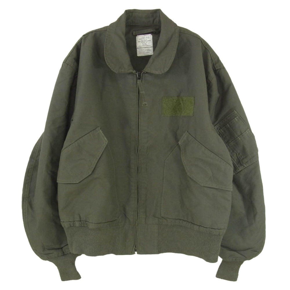 米軍 8415-01-608-2983 CWU-36P DEFENSE TECHNOLOGY EQUIPMENT.INC製 フライト ジャケット カーキ系 L【中古】