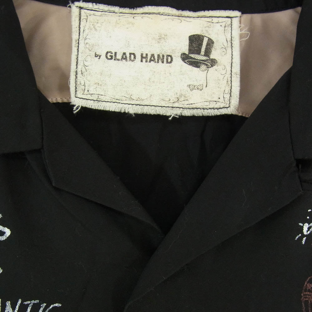 BY GLADHAND バイグラッドハンド byGH-10-FW-08 プリント 長袖 ロングスリーブ オープンカラー シャツ ブラック系 M【中古】