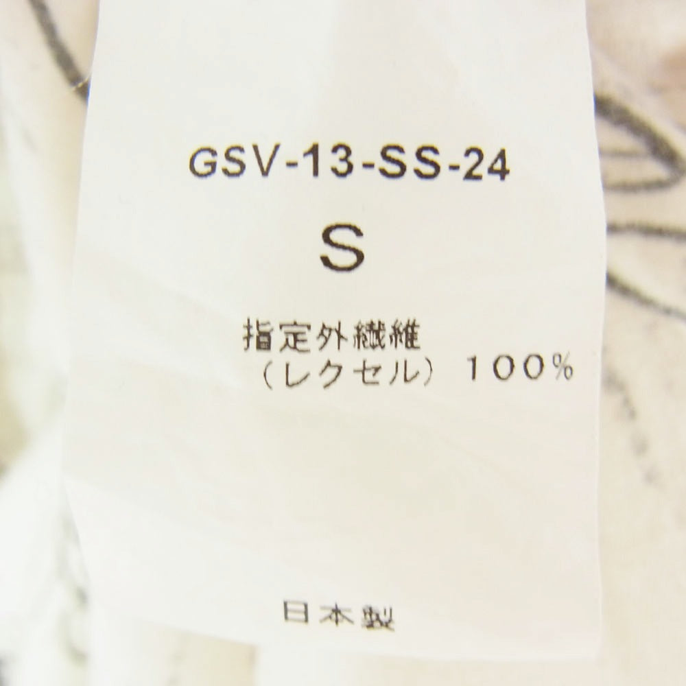 GANGSTERVILLE ギャングスタービル GSV-13-SS-24 総柄 半袖 オープンカラー アロハシャツ ホワイト系 S【中古】