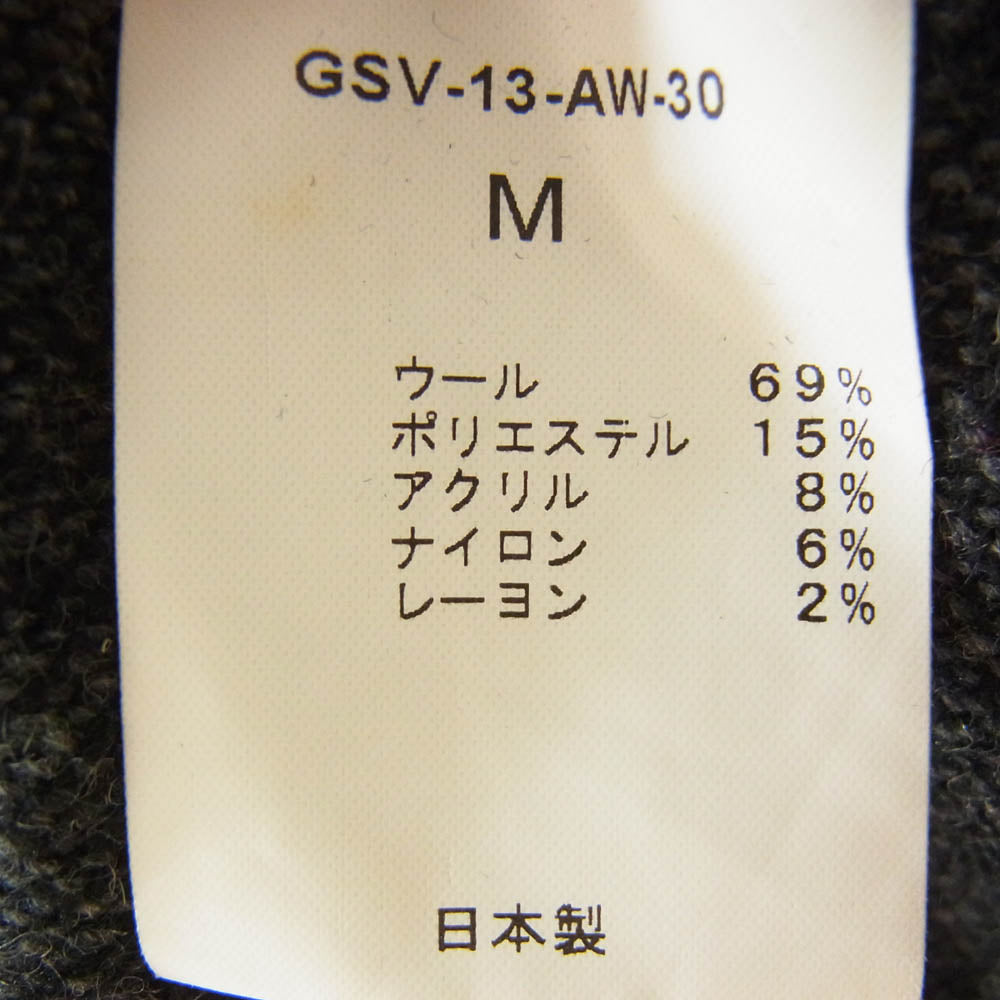 GANGSTERVILLE ギャングスタービル 13AW GSV-13-AW-30 ロゴ刺繍 ウール オープンカラー 長袖 シャツ グレー系 M【中古】