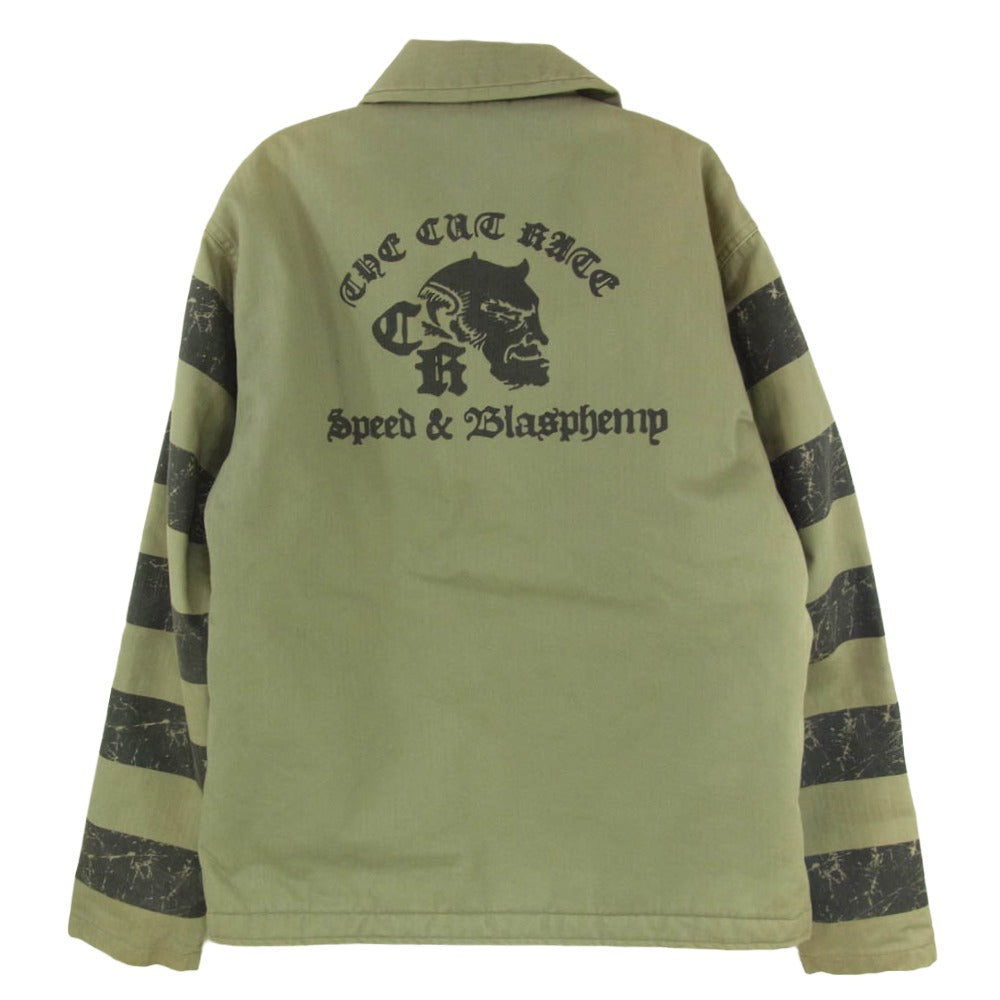 CUT RATE カットレイト ヘリンボーン 裏キルティング ジャケット カーキ系 M【中古】