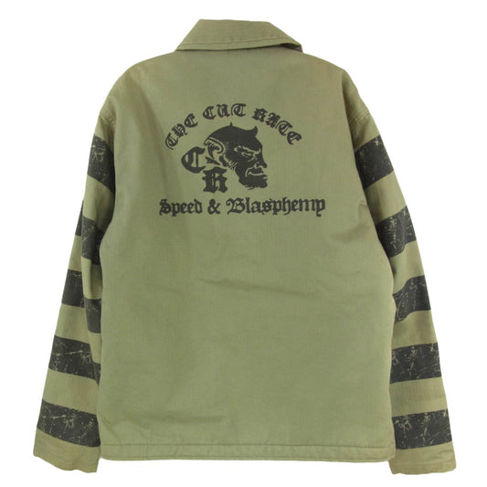 CUT RATE カットレイト ヘリンボーン 裏キルティング ジャケット カーキ系 M【中古】