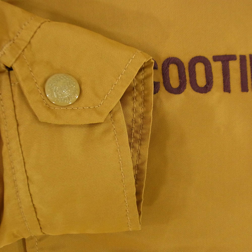 COOTIE クーティー ロゴ刺繍 ワッペン ナイロン 長袖 ボタン コーチジャケット マスタード系 M【中古】