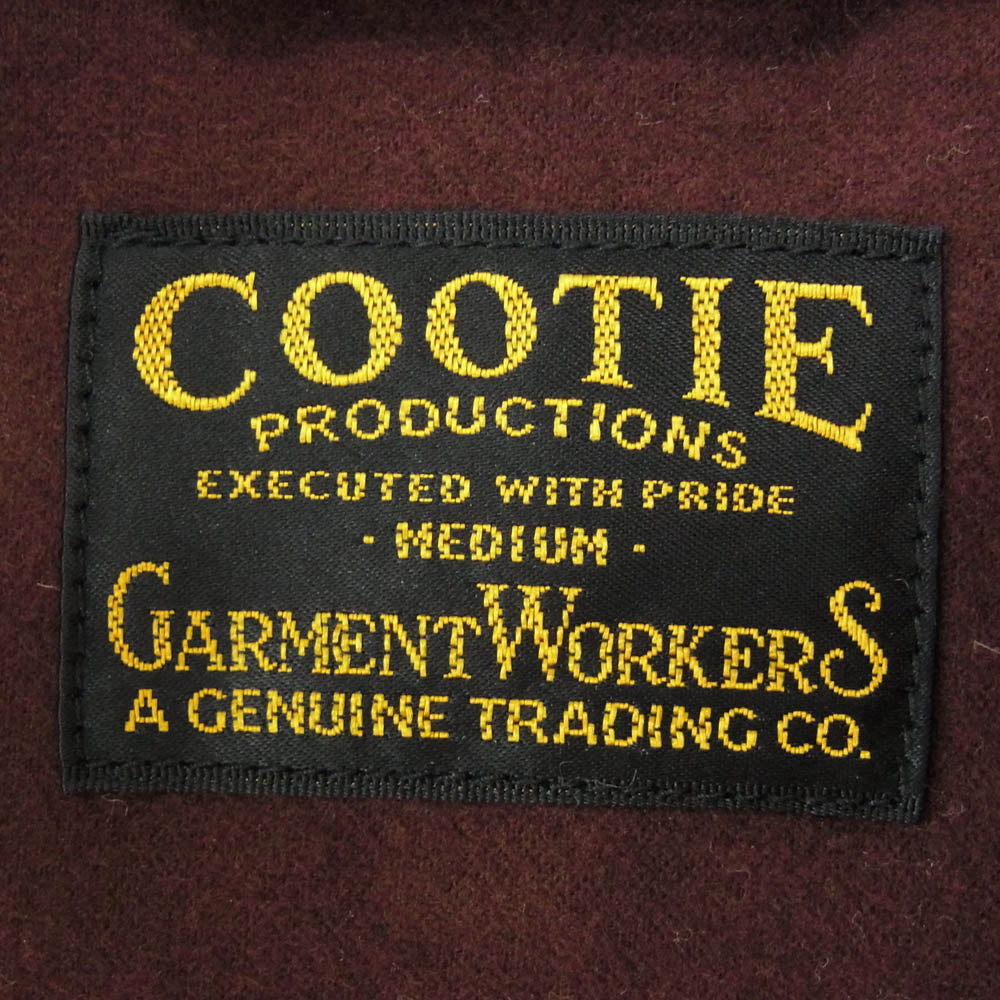 COOTIE クーティー ロゴ刺繍 ワッペン ナイロン 長袖 ボタン コーチジャケット マスタード系 M【中古】