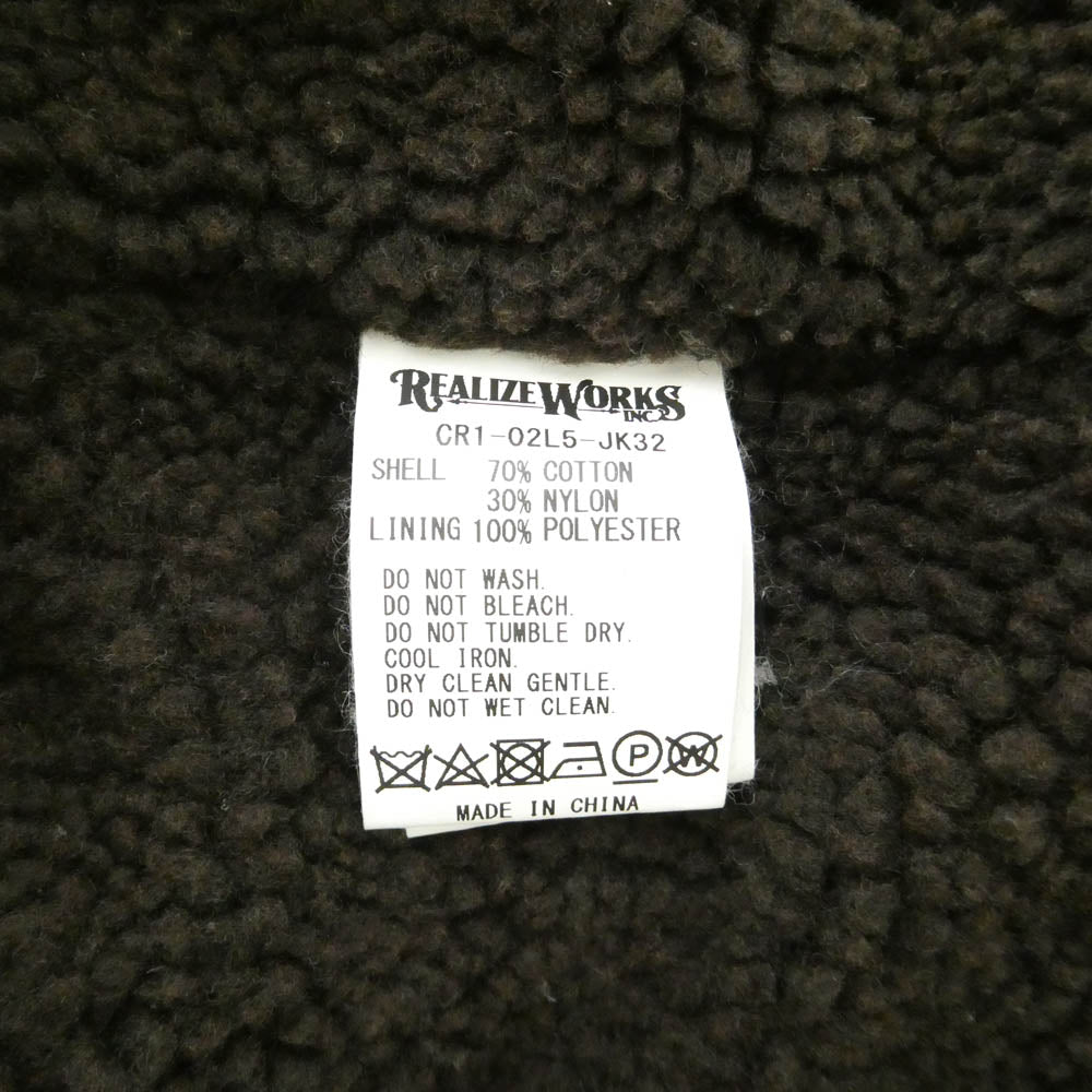 CRIMIE クライミー CR1-02L5-JK32 WILL MILITARY BOA COVERALL JACKET ミリタリー ボア カバーオール ジャケット カーキ系 M【中古】