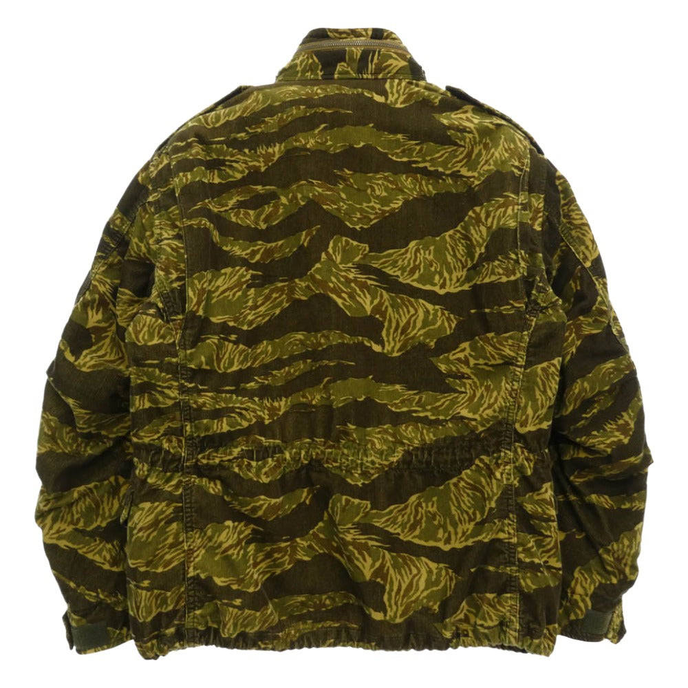 TENDERLOIN テンダーロイン T-M-65 ボアライナー付き カモフラ コーデュロイ フィールド ジャケット モスグリーン系 S【中古】