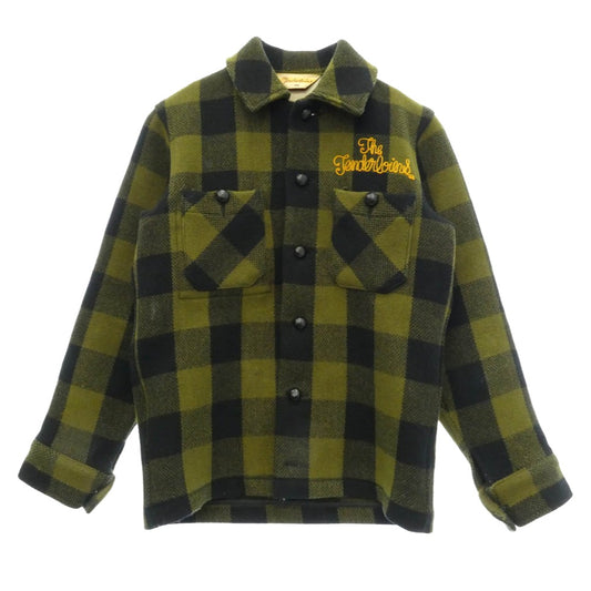 TENDERLOIN テンダーロイン 08AW T-BUFFALO JKT バッファロー チェック ウール ジャケット モスグリーン系 XS【中古】