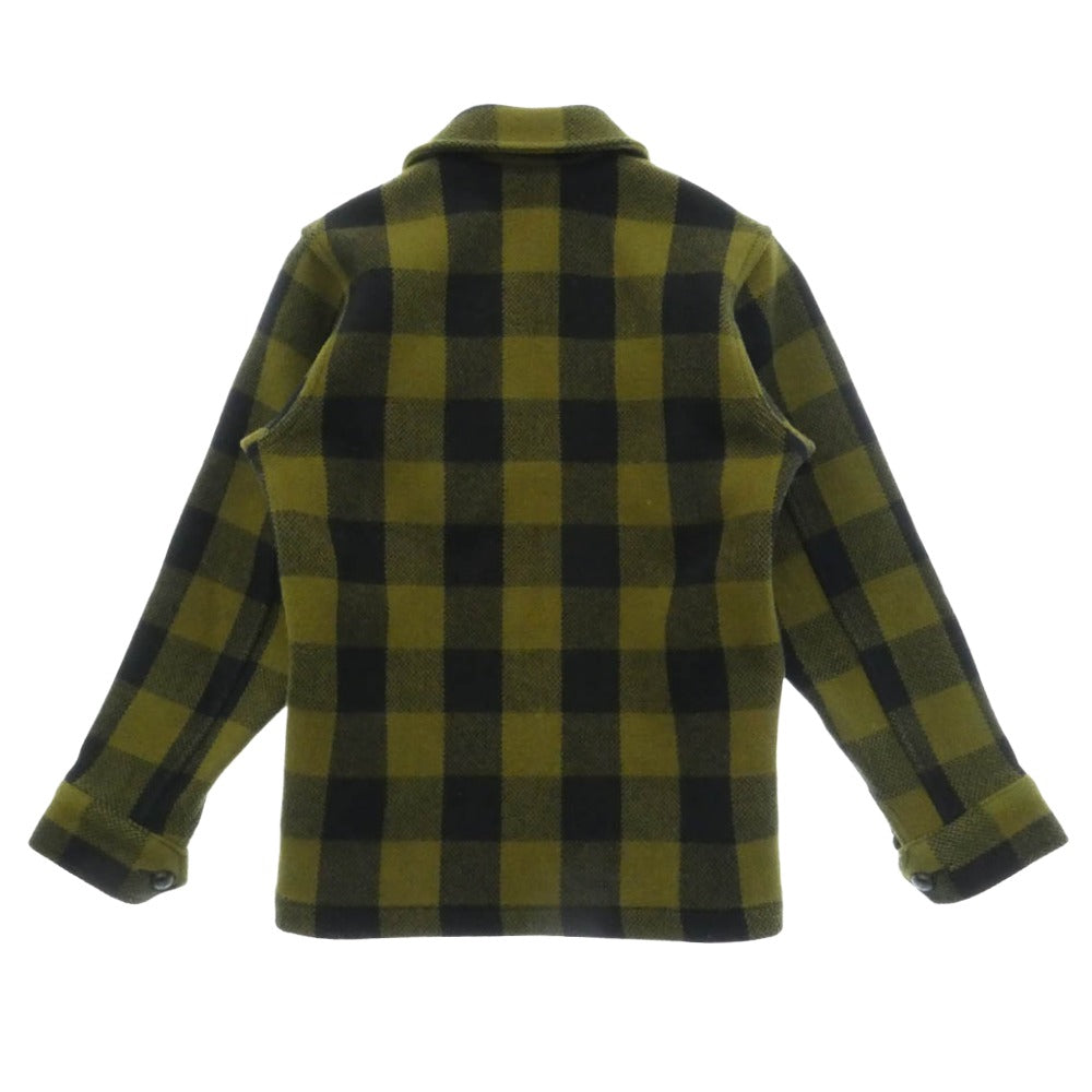 TENDERLOIN テンダーロイン 08AW T-BUFFALO JKT バッファロー チェック ウール ジャケット モスグリーン系 XS【中古】