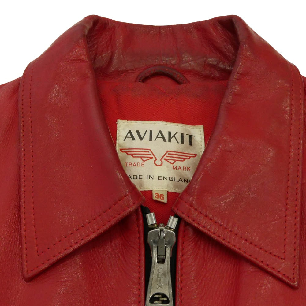 Lewis Leathers ルイスレザー Corsair コルセア レギュラーフィット カウハイド レザー ライダース ジャケット レッド系 36【中古】