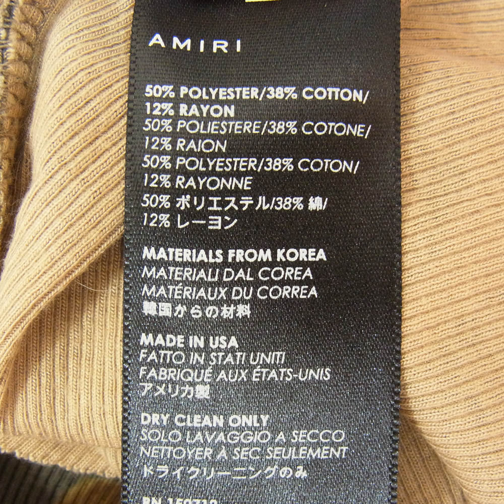 AMIRI アミリ Camo Tank Top カモフラ カットオフ ロング タンクトップ カーキ系 S【中古】