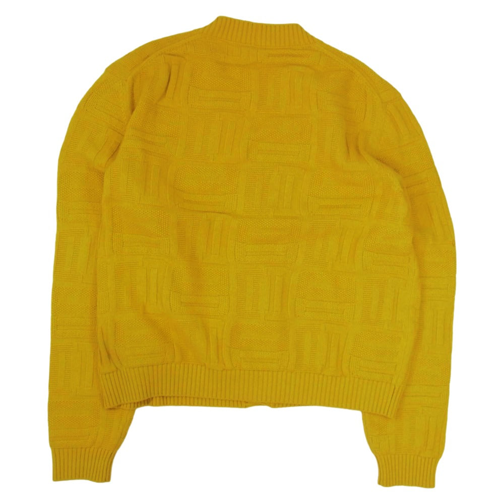 AMBUSH アンブッシュ 23SS BMHB010S23KNI001 イタリア製 モノグラム Vネック ニット カーディガン イエロー系 XL【中古】