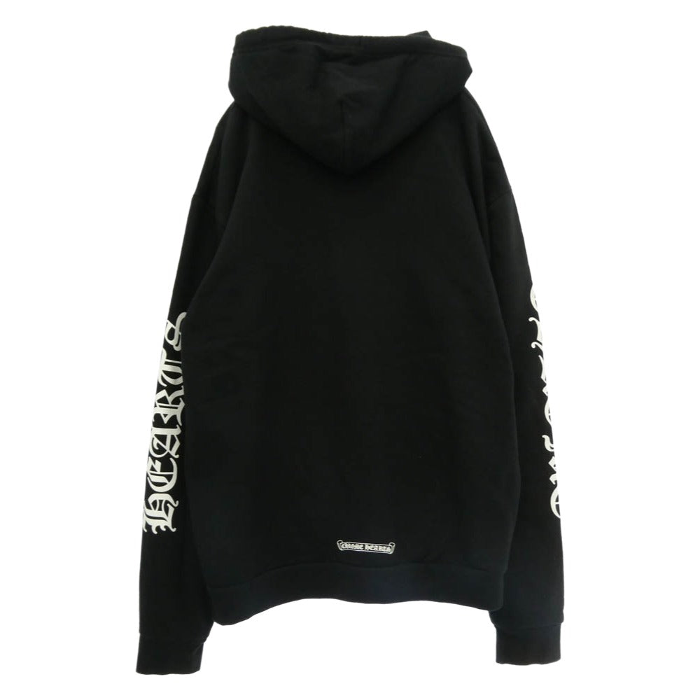 CHROME HEARTS クロムハーツ（原本無） VERTICAL LOGO SWTSHRT PLVR ヴァーティカルロゴ プルオーバー スウェット パーカー ブラック系 L【中古】