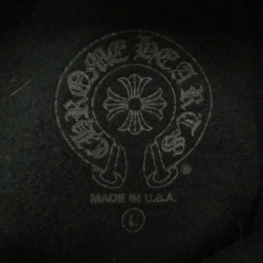 CHROME HEARTS クロムハーツ（原本無） VERTICAL LOGO SWTSHRT PLVR ヴァーティカルロゴ プルオーバー スウェット パーカー ブラック系 L【中古】