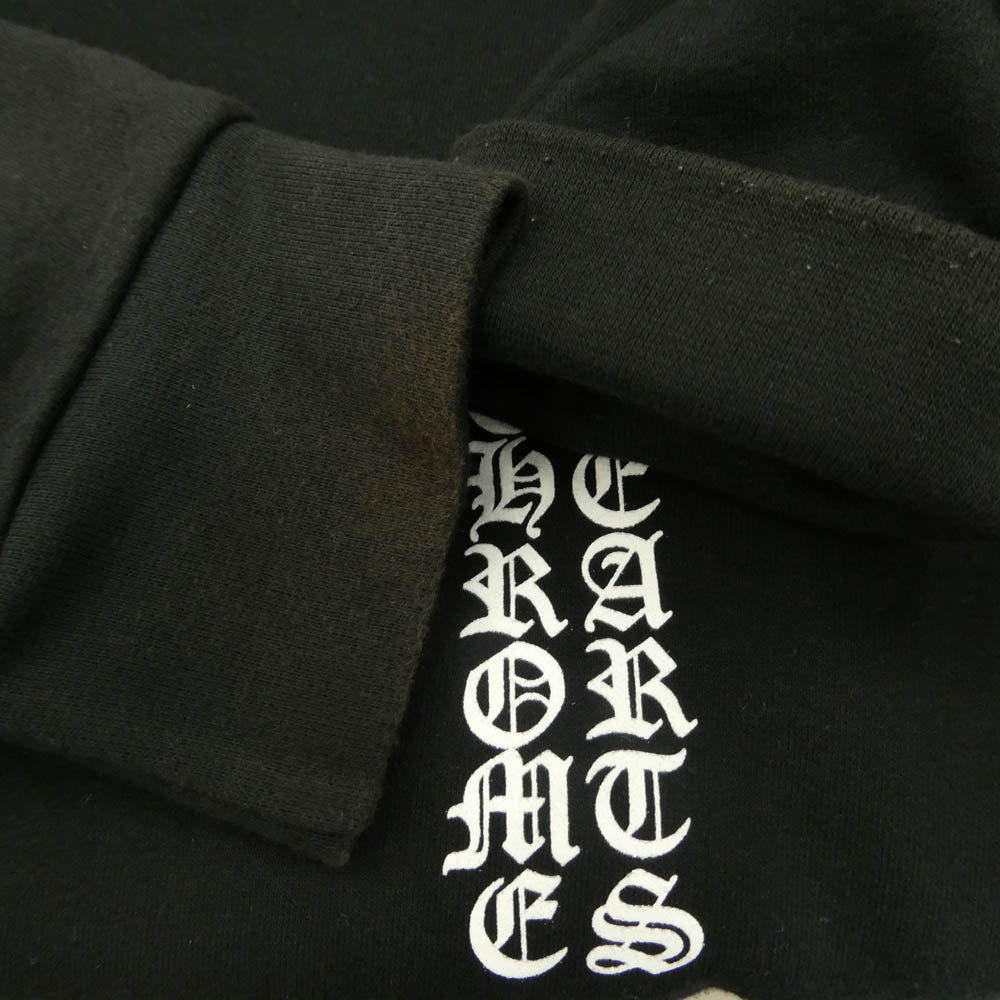 CHROME HEARTS クロムハーツ（原本無） VERTICAL LOGO SWTSHRT PLVR ヴァーティカルロゴ プルオーバー スウェット パーカー ブラック系 L【中古】