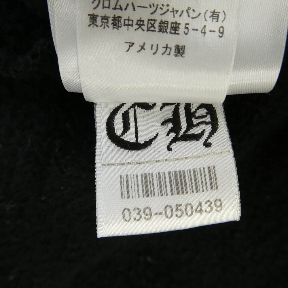 CHROME HEARTS クロムハーツ（原本無） SWTSHRT PLVR プルオーバー パーカー 袖フローラル ホースシュープリント スウェットパーカー ブラック系 L【中古】