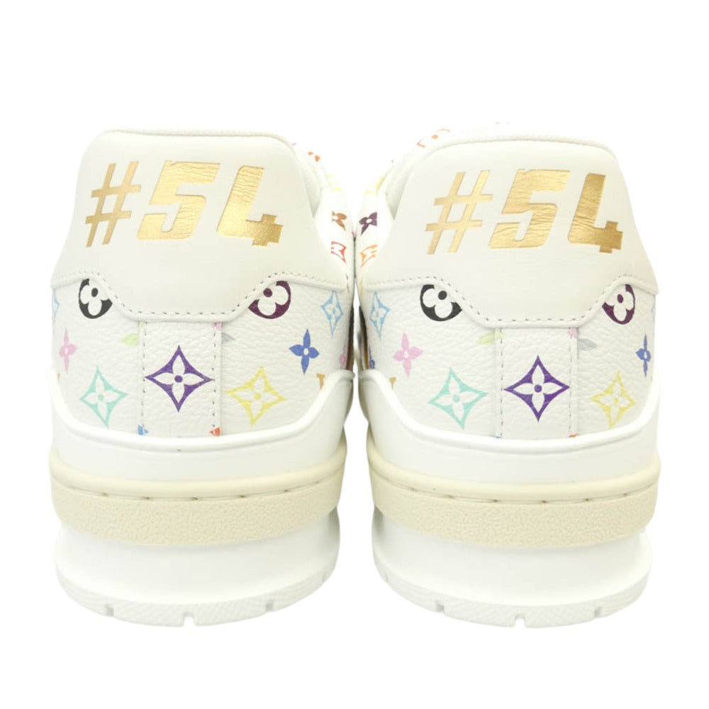 LOUIS VUITTON ルイ・ヴィトン 26SS 1AHEKU × Takashi Murakami Monogram LV × TM LV トレイナー ローカット スニーカー 村上隆 モノグラム総柄 ホワイト マルチカラー ホワイト系 8【新古品】【未使用】【中古】