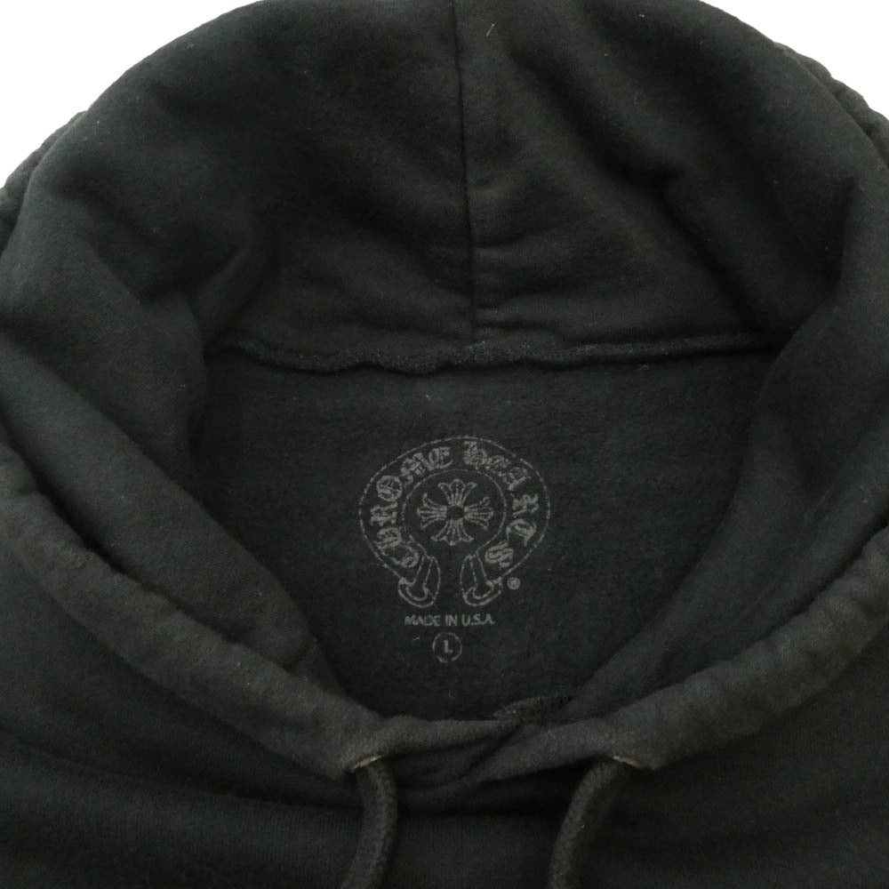 CHROME HEARTS クロムハーツ（原本無） MLTCOL CEM CRS HD PLVR マルチカラー セメタリークロス プルオーバー スウェット パーカー ブラック系 L【中古】