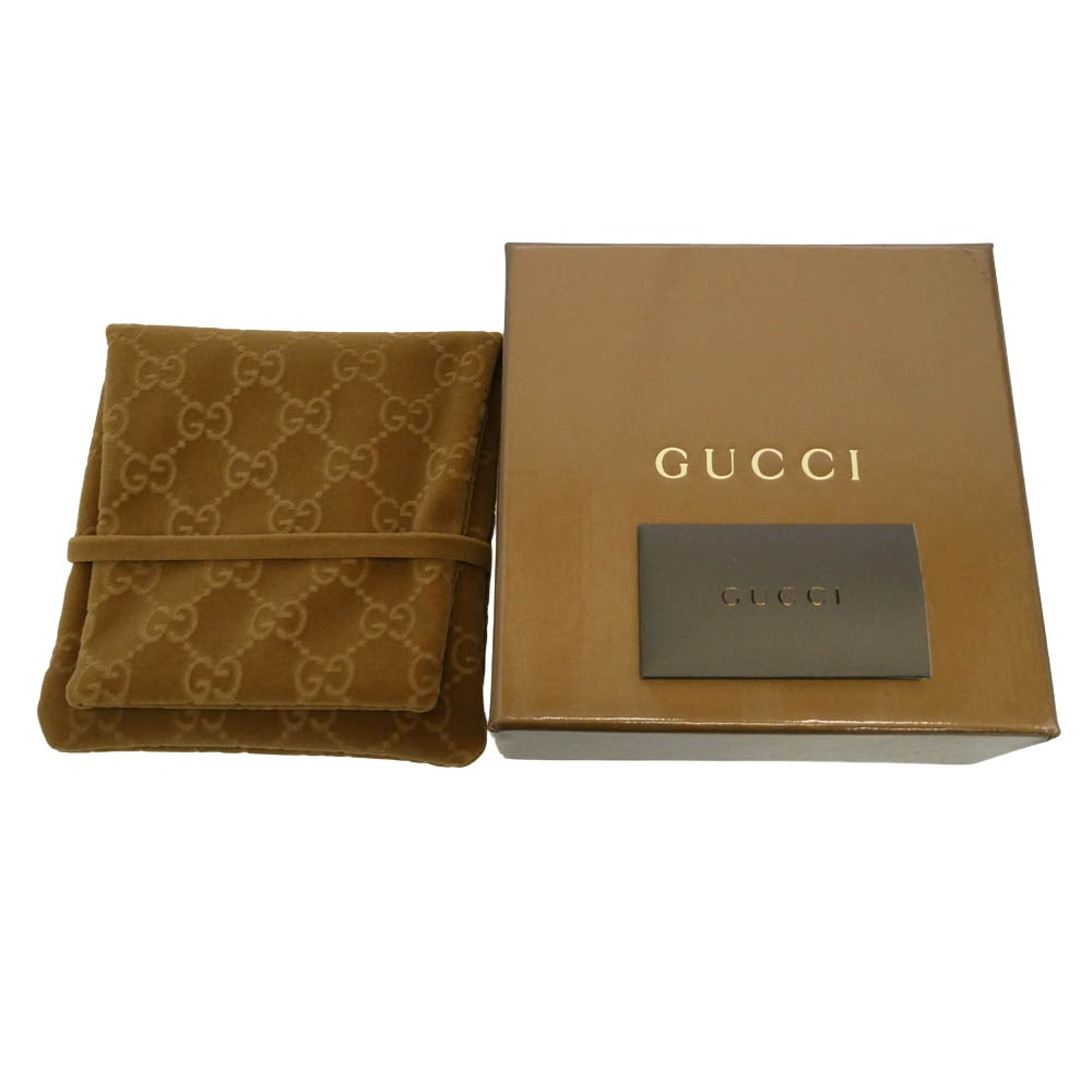 GUCCI グッチ エボニー ウッド クロス ペンダント ネックレス シルバー系 ブラック系【中古】