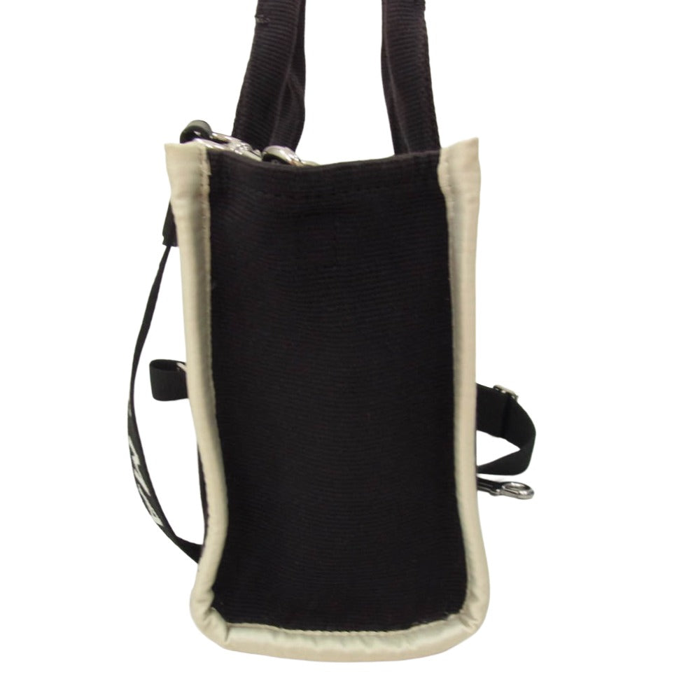 MARC JACOBS マークジェイコブス キャンバス 2WAY ハンドバック トートバッグ ショルダーバッグ ブラック系【中古】