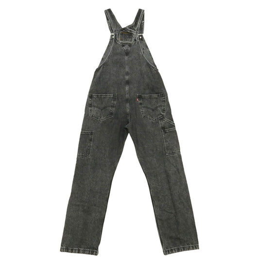 Levi's リーバイス 79107-0023 ユーズド加工 ブラックデニム オーバーオール ブラック系 S【美品】【中古】