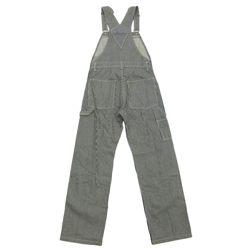 KOJIMA GENES 児島ジーンズ ヒッコリー ベーシック オーバーオール ネイビー系 M【美品】【中古】