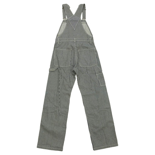 KOJIMA GENES 児島ジーンズ ヒッコリー ベーシック オーバーオール ネイビー系 M【美品】【中古】