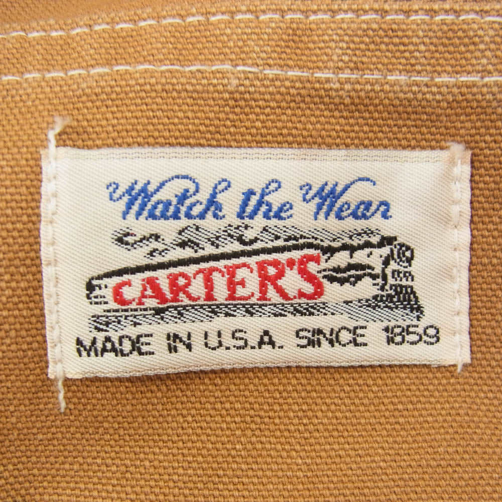ヴィンテージ 80s CARTER'S カーターズ 列車タグ ダックペインター パンツ ブラウン系 32【中古】