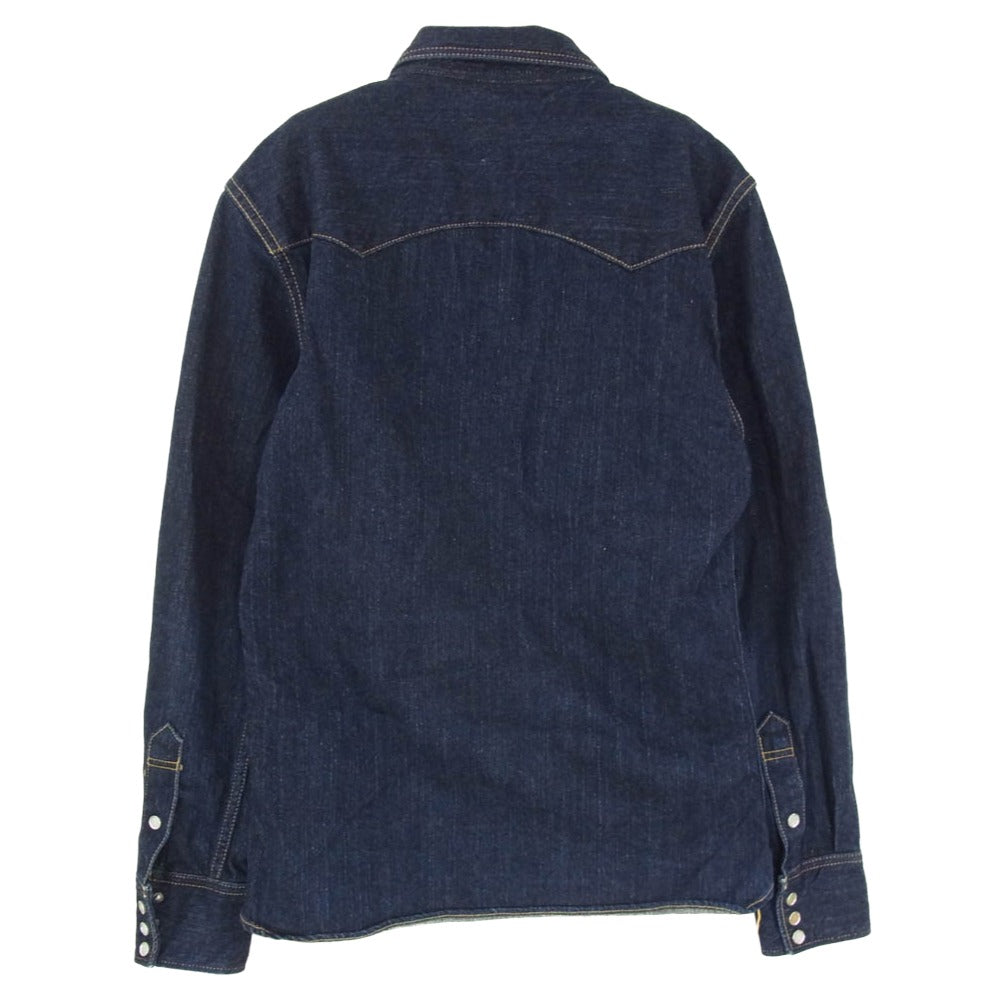 THE FLAT HEAD ザフラットヘッド 7002W 12オンス セルビッジデニム ウエスタン 長袖 シャツ インディゴブルー系 38【中古】