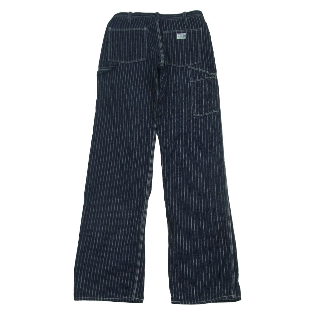 THE FLAT HEAD ザフラットヘッド WPN-03W WABASH STRIPE ウォバッシュ ストライプ ペインター パンツ ダークネイビー系 31【中古】