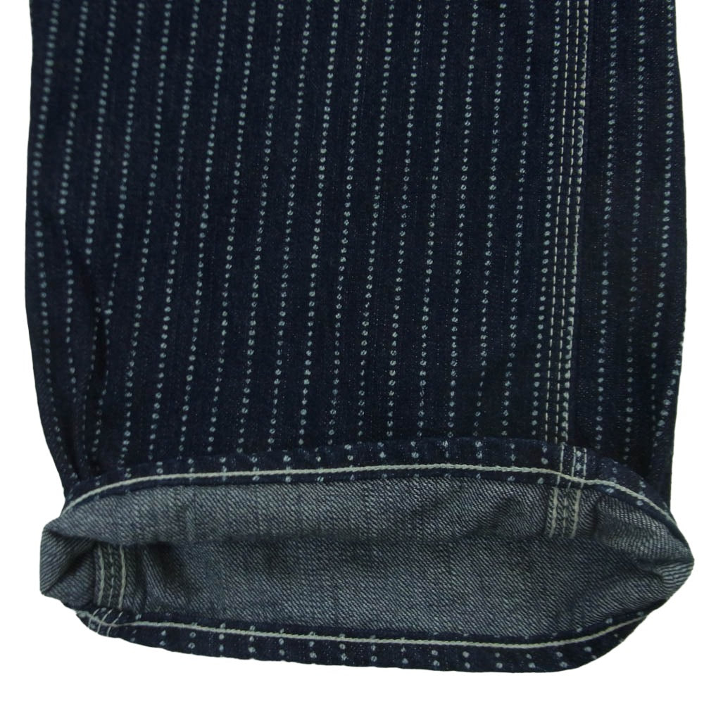 THE FLAT HEAD ザフラットヘッド WPN-03W WABASH STRIPE ウォバッシュ ストライプ ペインター パンツ ダークネイビー系 31【中古】
