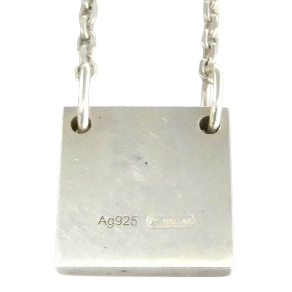 GUCCI グッチ トレードマーク スクエア プレート シルバー ネックレス Ag925 シルバー系【中古】