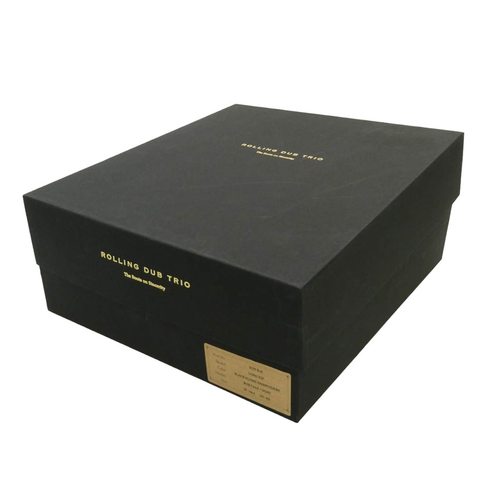 ROLLING DUB TRIO ローリングダブトリオ RDT-R18 LORO ZIP サイドジップ ウェスタン ブーツ BOX CALF × GOAT ブラック系 24.5cm【新古品】【未使用】【中古】