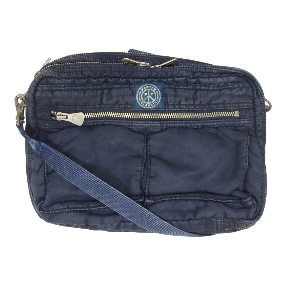 PORTER CLASSIC ポータークラシック 製品染め SUPER NYLON SHOULDER BAG M スーパー ナイロン ショルダーバッグ ネイビー系【中古】