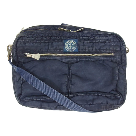 PORTER CLASSIC ポータークラシック 製品染め SUPER NYLON SHOULDER BAG M スーパー ナイロン ショルダーバッグ ネイビー系【中古】