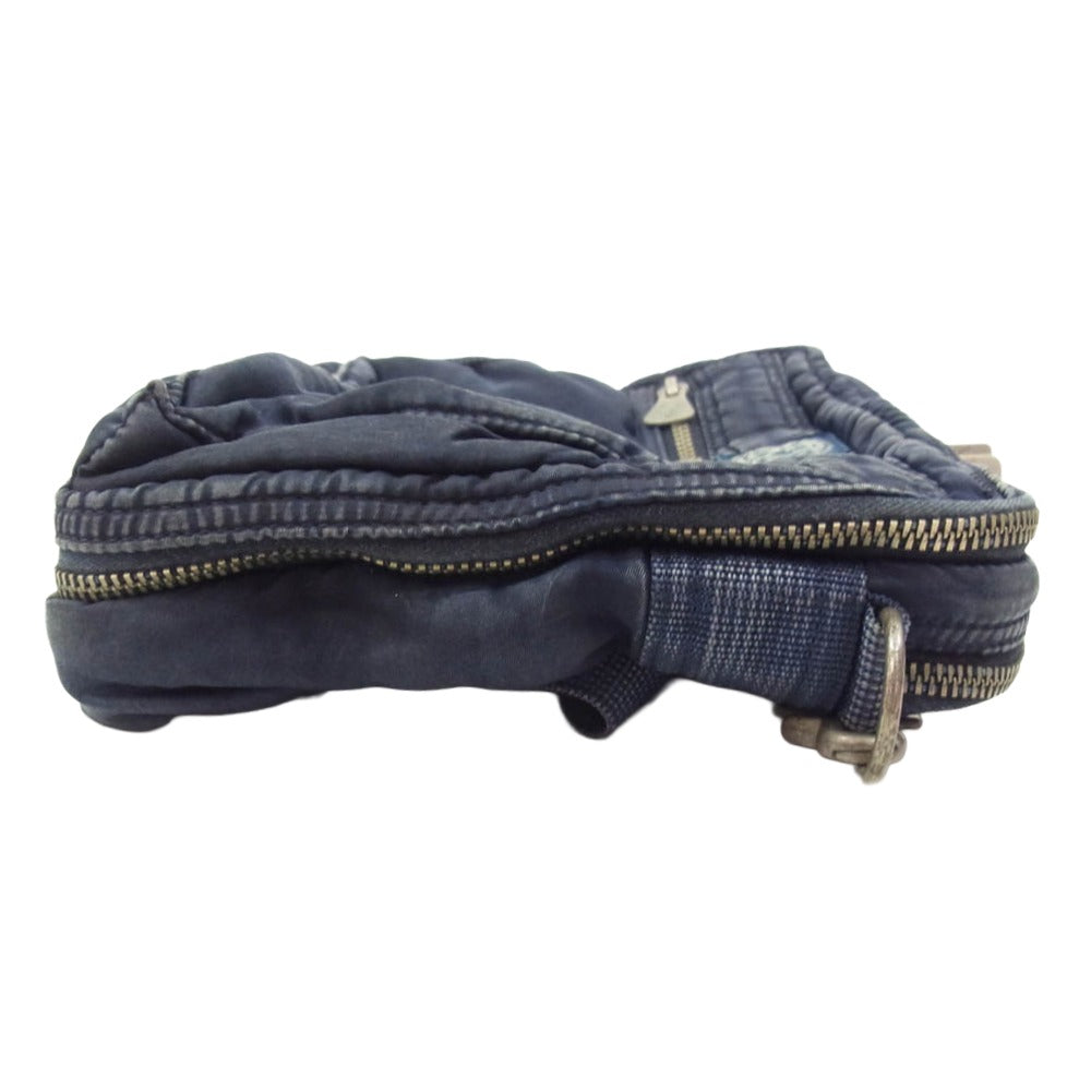 PORTER CLASSIC ポータークラシック 製品染め SUPER NYLON SHOULDER BAG M スーパー ナイロン ショルダーバッグ ネイビー系【中古】