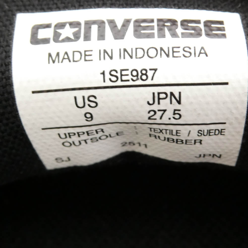 CONVERSE コンバース 1SE987 CXP LOAFER BLKMONO スエード ブラックモノクローム ローカットスニーカー スリッポン ローファー ブラック系 27.5cm【美品】【中古】